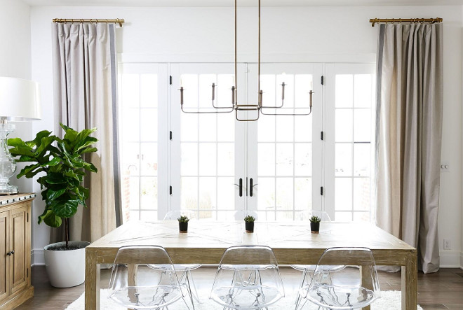 designer dining room curtains