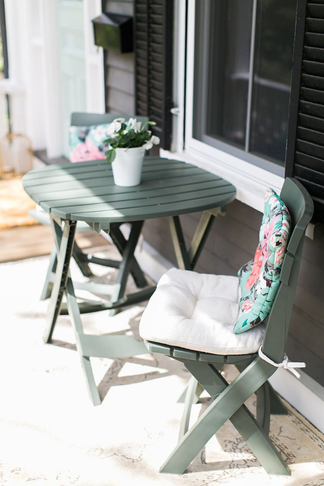 Porch Bistro Set. Porch Bistro Set ideas. The table and chairs are from Wayfair. #Porch #BistroSet Home Bunch Beautiful Homes of Instagram @finding__lovely