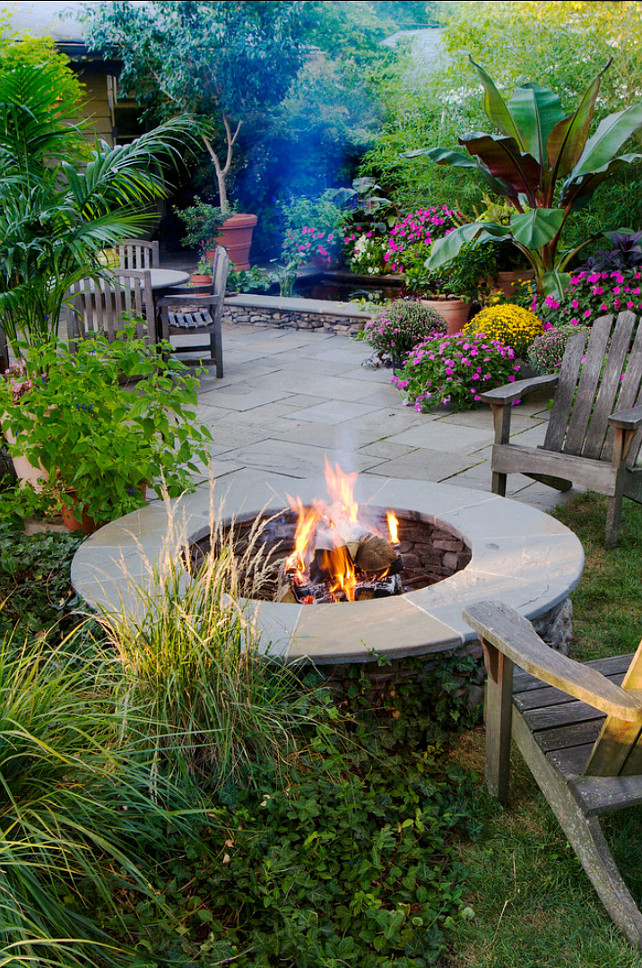 Backyard Ideas. Backyard with Fire Pit. Hursthouse Landscape Architects and Contractors.
