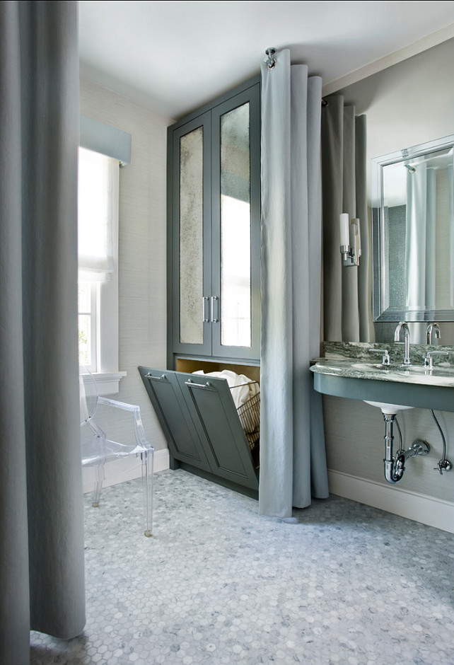 Bathroom Design Ideas. Bathroom Laundry Design Ideas. Bathroom Hamper. #Bathroom Mark WIlliams Design Associates.