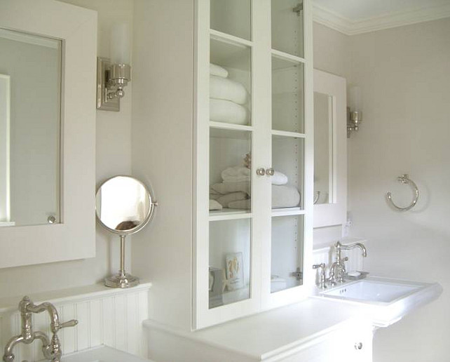 Bathroom Ideas. Classic Bathroom Design. Sconces are from Pottery Barn. #Bathroom #ClassicBathroomDesign
