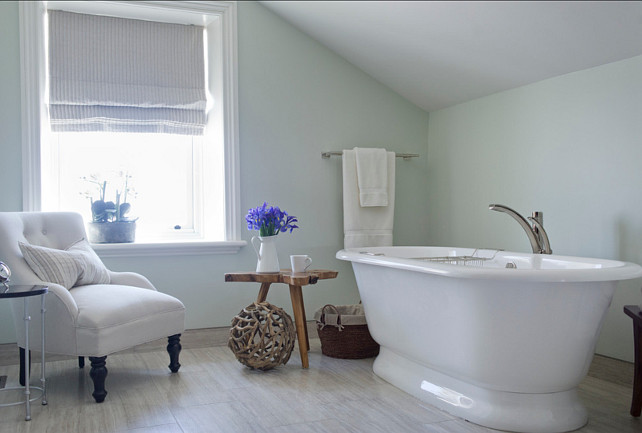 Bathroom Paint Color. Bathroom Ideas. Paint Color: "C2 Dorian Gray". LemonTree & Co. Interiors.
