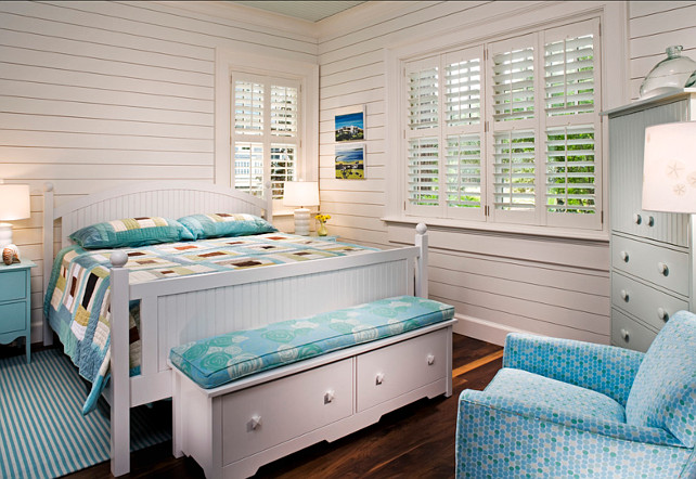 Bedroom. Bedroom Ideas. Coastal Bedroom with turquoise decor. #Bedroom