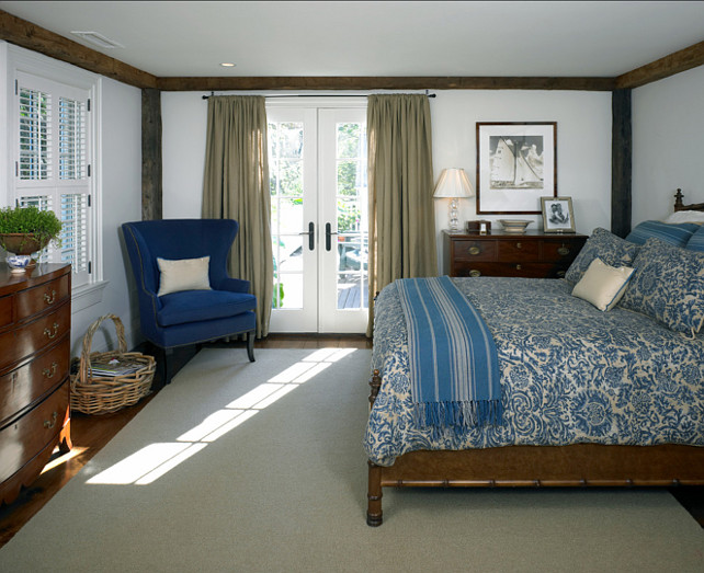 Bedroom. Traditional Bedroom with Blue and white decor. Classic Traditional Bedroom. #Bedroom #TraditionalInteriors
