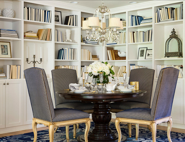 Dining Room. "Something's Gotta Give" Inspired Dining Room. #DiningRoom #SomethingsGottaGive Designed by Martha O'Hara Interiors.