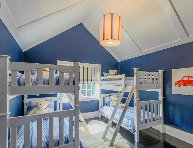 Kids Bedroom Ideas. Blue and white Kids Bedroom Design. #KidsBedroom #KidsBedroomIdeas