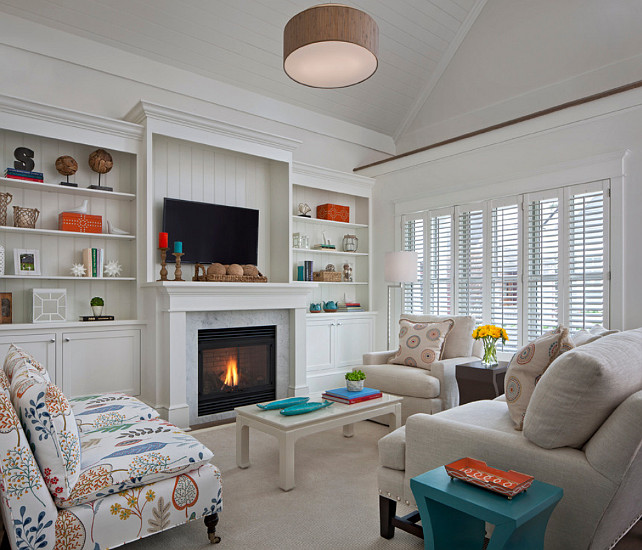 Living Room. Coastal Living Room Design. #LivingRoomDesign #CoastalDecor Designed by Cottage Company Interiors.