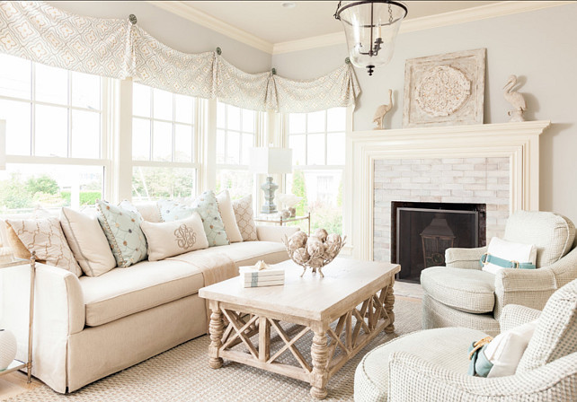Neutral Interiors. Beautiful coastal home with neutral interiors. #NeutralInteriors #Interiors