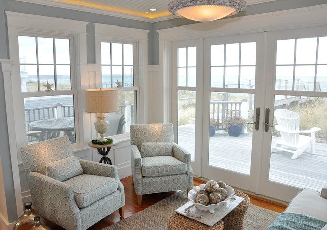 Seating Area. Seating Area Ideas. This cozy seating area is perfect for reading or just enjoy the ocean views. #SeatingArea #SittingArea
