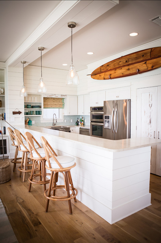Small Kitchen Design. California beach small kitchen design. #SmallKitchen #SmallSpaces #SmallInteriors