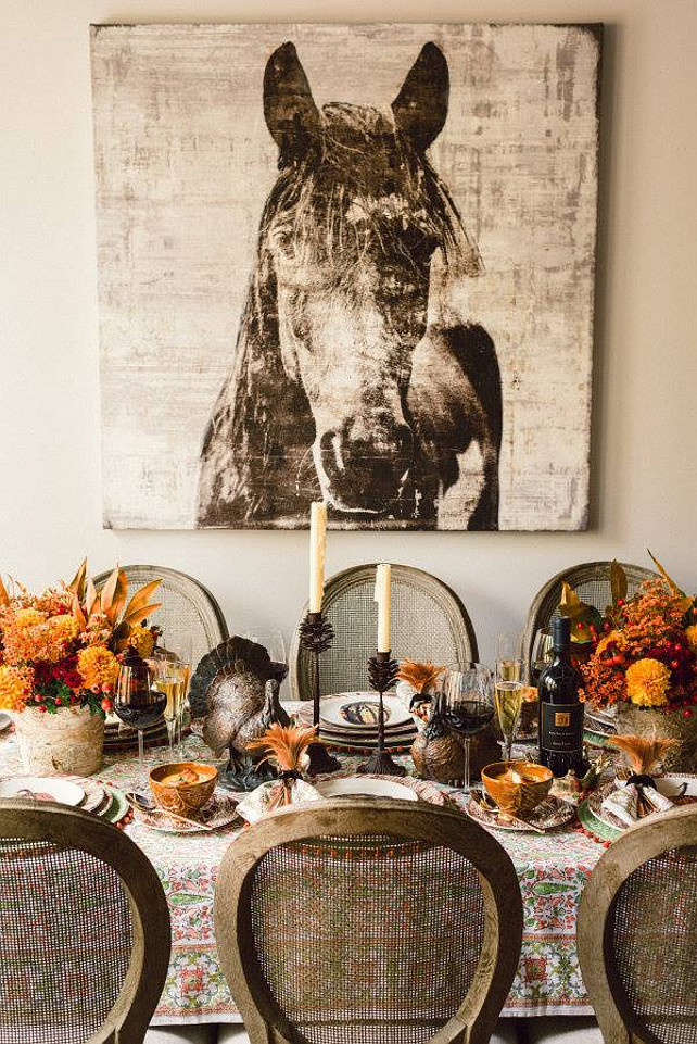 Thanksgiving Dinner Decor Ideas.  Via 86 Vintage Home.