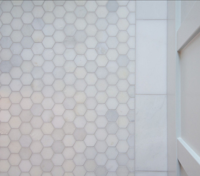 Marble hexagon floor tiles 
