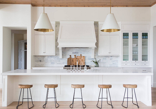 transitional white kitchen design