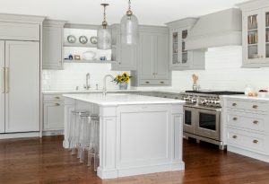 Custom Kitchen with Gray Cabinets - Home Bunch Interior Design Ideas