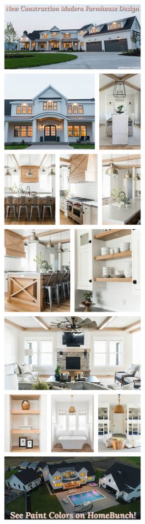 Modern Farmhouse Kitchen with Plank Cabinets - Home Bunch Interior ...