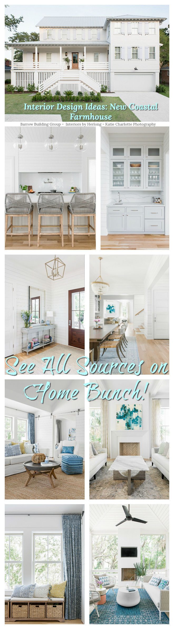 Interior Design Ideas New Coastal Farmhouse see sources and paint colors on Home Bunch 