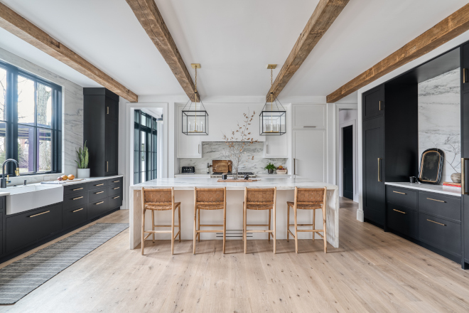 Black And White Modern Farmhouse Kitchen Home Bunch Interior Design Ideas