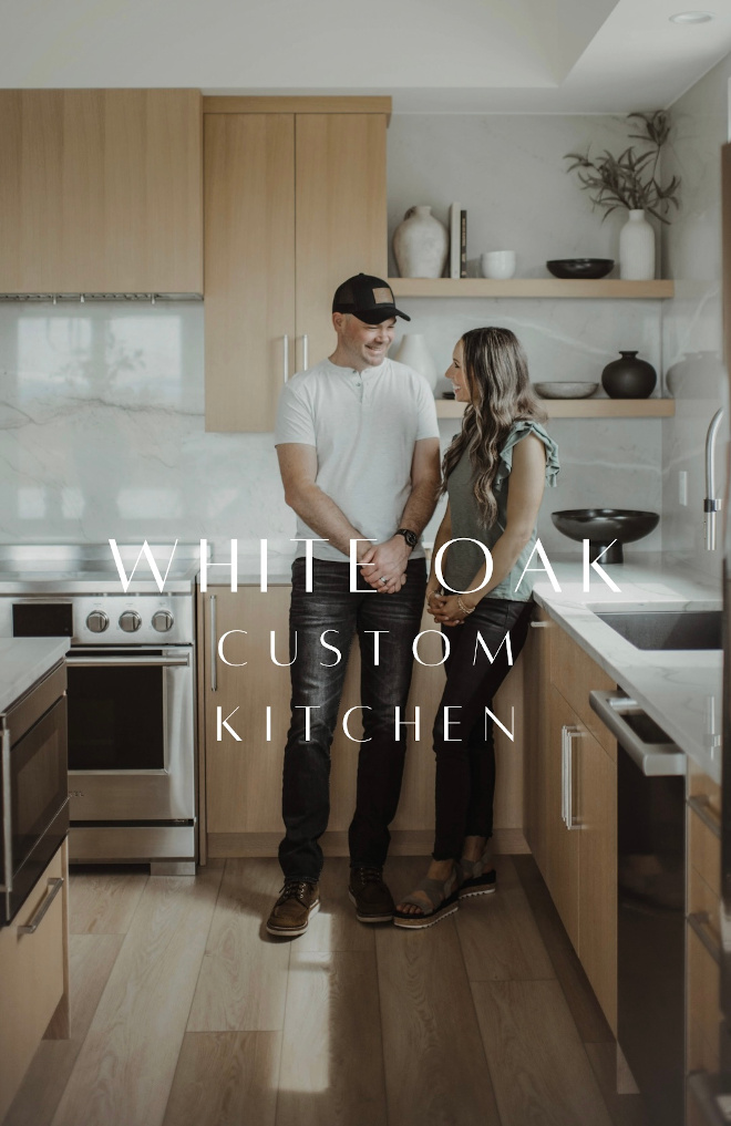 This white oak kitchen features custom designed and built rift sawn white oak cabinets #whiteoakkitchen #customdesign #riftsawn #whiteoakcabinet