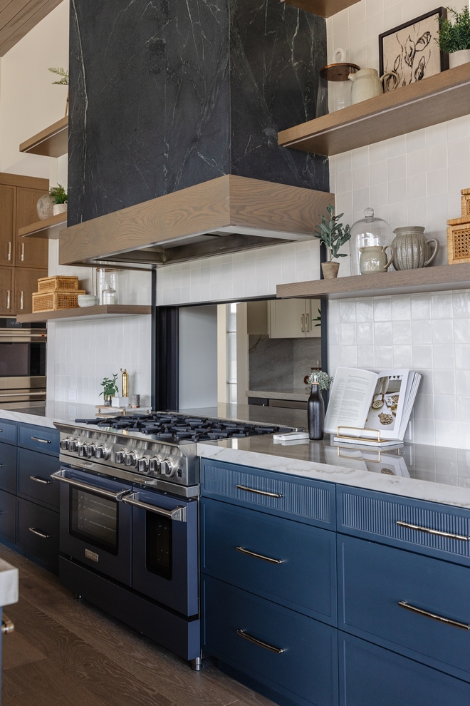 Benjamin Moore Blue Note Kitchen #Cabinet #PaintColor