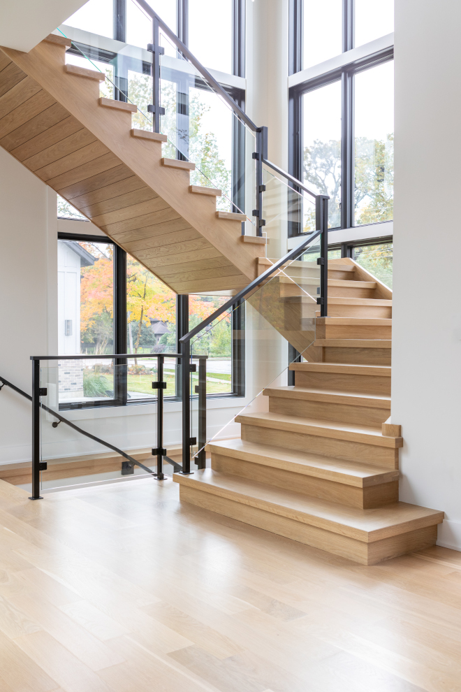 white oak staircase with white oak shiplap underneath white oak staircase with white oak shiplap underneath white oak staircase with white oak shiplap underneath #whiteoak #staircase #whiteoakstaircase #whiteoakshiplap