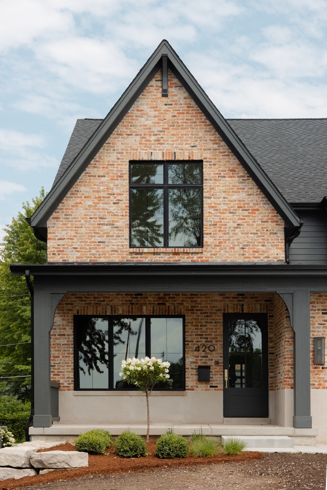 Siding is a combination of Hardie Iron Gray and  Kenosha reclaimed brick with Limestone skirt Siding is a combination of Hardie Iron Gray and  Kenosha reclaimed brick with Limestone skirt Siding is a combination of Hardie Iron Gray and  Kenosha reclaimed brick with Limestone skirt #Siding #Hardie #IronGray #reclaimedbrick #Limestone