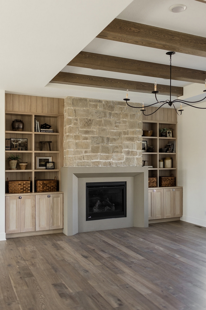 Ceiling Beams White oak Stain Matched to Wood Flooring