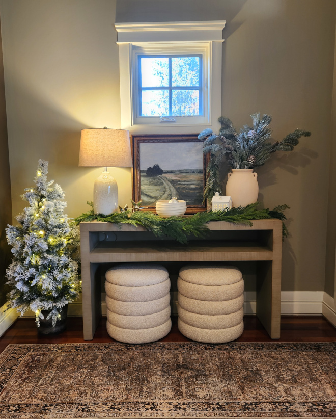 Foyer decorated for Christmas Console table with Christmas decor Foyer decorated for Christmas Console table with Christmas decor Foyer decorated for Christmas Console table with Christmas decor #Foyer #decoratedforChristmas #Christmas #ChristmasFoyer #Consoletable #Christmasdecor