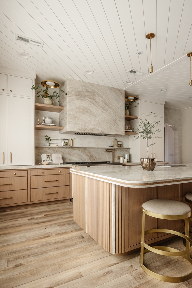 Kitchen Island Edge Profile two an half inch thick 1 inch quartzite 1 inch wood and 1 inch quartzite #kitchenisland #edgeprofile #kitchen #island