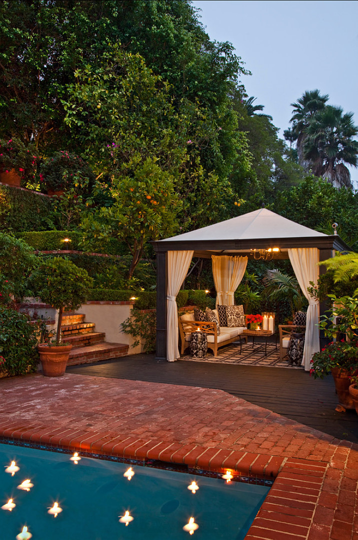 Backyard Ideas. Backyard with pool ideas. Smith Firestone Associates.