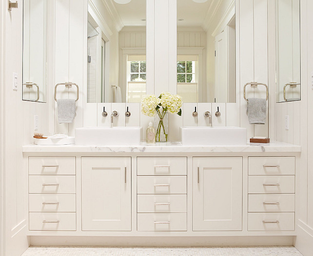 Bathroom Ideas. Bathroom with shiplap paneling. #Bathroom #BathroomIdeas #shiplap #ShiplapPaneling Rasmussen Construction.