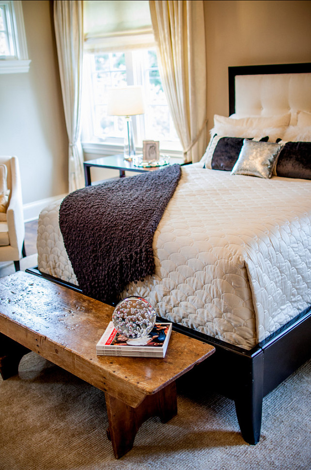 Bedroom Decor. Bedroom Decor Ideas. Paint Color is Benjamin Moore Hush. #Bedroom #BedroomDecor #BedroomDecorIdeas