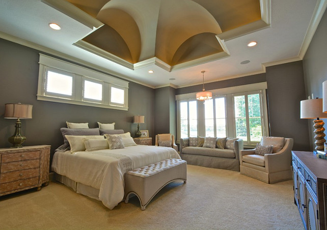 Bedroom. Beautifully decorated bedroom with stunning ceiling design. #Bedroom #BedroomDesign