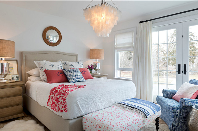 Bedroom. Bedroom Ideas. Bedroom Design. This bedroom was beutifully designed. It's serene and full of personality. The wall paint color is Benjamin Moore Chantilly Lace. #Bedroom #BedroomDesign #BedroomDecor #BedroomFurniture #FurnitureLayout