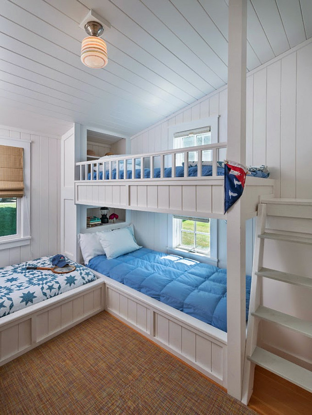 Bunk Room Ideas. Bunk Room Design. Coastal Bunk Room Design Ideas. #BunkRoom #BunkRoomDesign #BunkRoomDesignIdeas #CoastalBunkRoom