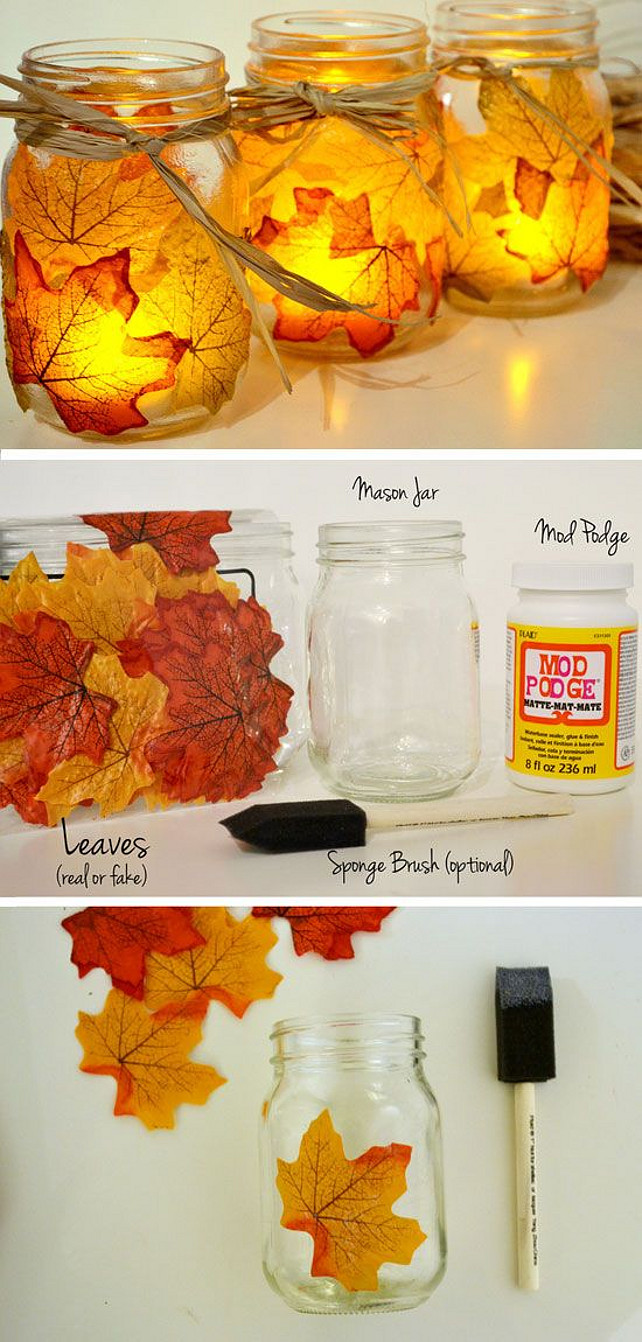 DIY Thanksgiving Decor Ideas. 80+ DIY Thanksgiving Decorating Ideas. Via Craft River.