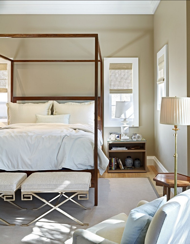 Bedroom. Bedroom Ideas. The benches seen in this bedroom are made by Nancy Corzine. #Bedroom #BedroomIdeas #BedroomDecor