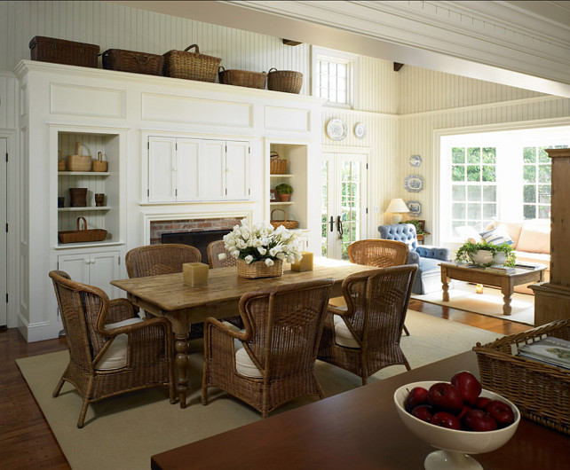 Dining Room. Coastal Dining Room. I am loving the casual, beach-y feel of this dining room. #DiningRoom