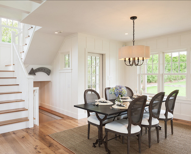 Dining Room. Dining Room Ideas. Casual dining room with beautiful furniture. Dining Table and Dining Chairs are from Restoration Hardware. The chandelier is called Rittenhouse by Arteriors. #DiningRoom #DiningRooIdeas #DiningRoom