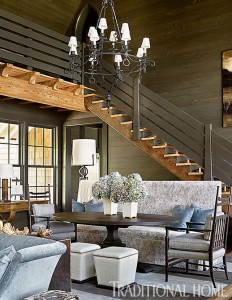 Lake House with Rustic Interiors - Home Bunch Interior Design Ideas