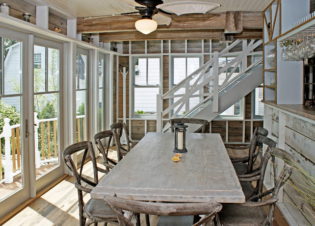 beach house rustic dining room
