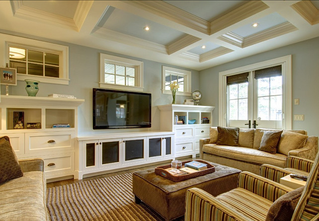 Family Room with built-ins