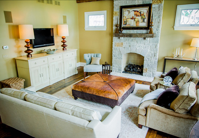 Family Room. Family Room Design Ideas. Beautiful living room with neutral decor. #LivingRoom #NeutralInteriors.