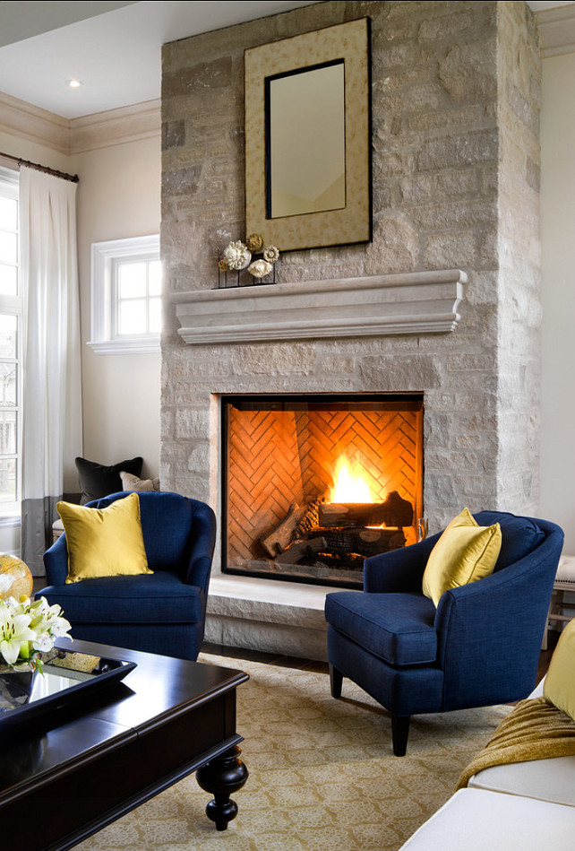 Fireplace Design Ideas. Stone Fireplace Ideas. The fireplace is by Town & Country Fireplaces. #FireplaceDesign #StoneFireplace #FireplaceIdeas Designed by Jane Lockhar.