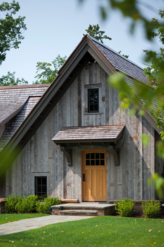 Front Door Ideas. Front Door to a Rustic Barn used as Guest House. #GuestHouse #FrontDoor