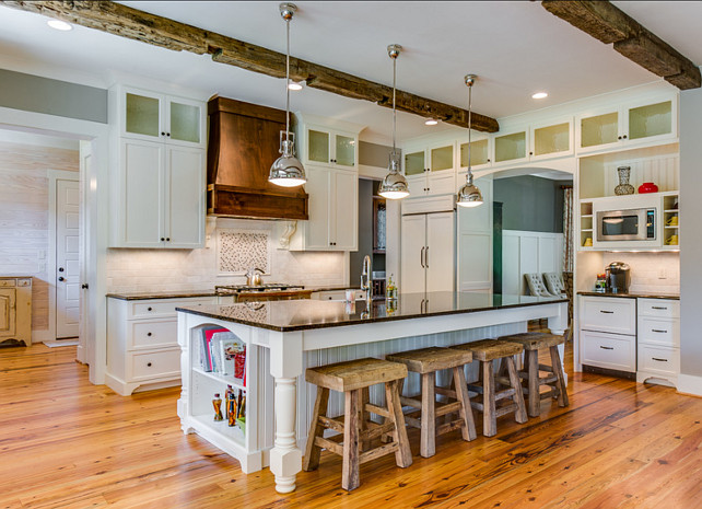 Kitchen Design. Kitchen Design Ideas. Kitchen stools are from a great little store in Fort Mill, SC - The Nest Furnishings. #Kitchen #KitchenDesign #FarmhouseDesign