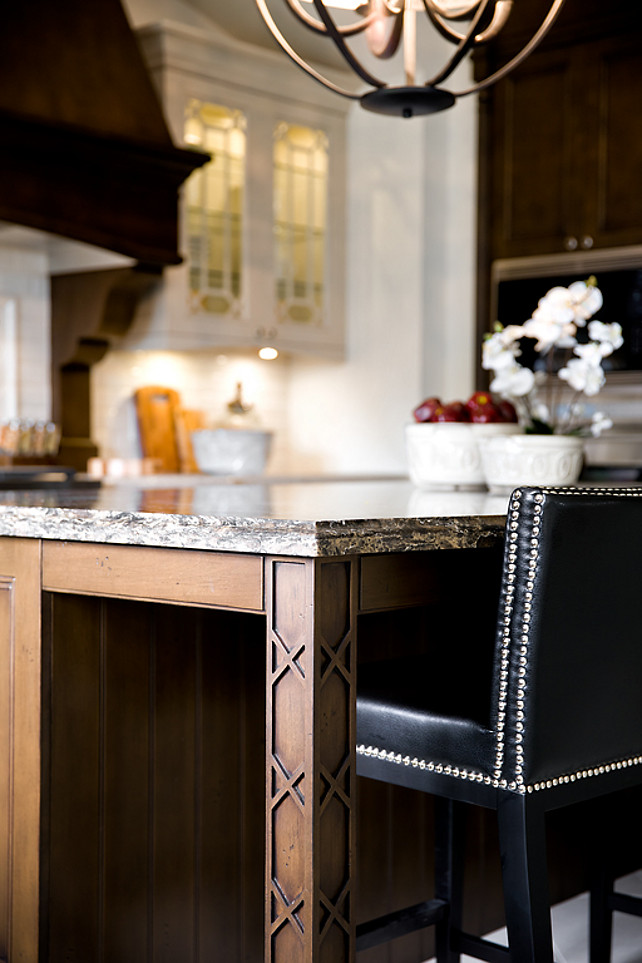 Kitchen Island Cabinet Ideas. Sophisticated Kitchen Island. #Kitchen #KitchenIsland #Interiors Designed by Jane Lockhart