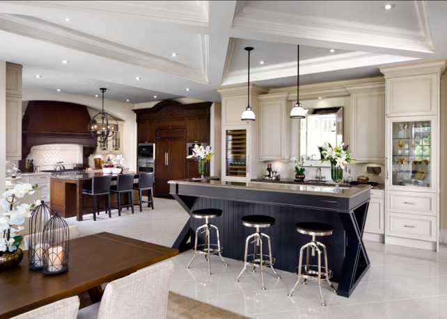 Kitchen. Unique kitchen design with bar. This works well if you love to entertaing at home. #Kitchen #KitchenDesign #Bar #BarDesign Designed by Jane Lockhar.