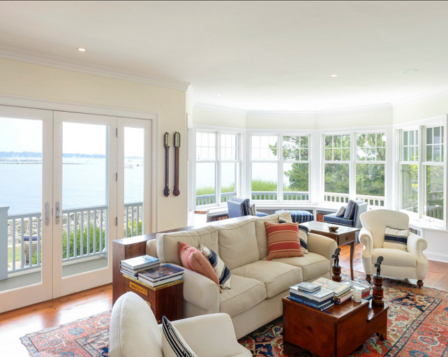 Living Room. Coastal Living Room Ideas. Living Room with coastal decor. #LivingRoom #CoastalLivingRoom #LivingRoomDecor Via Sotheby's Homes.