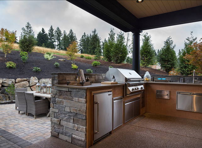 Outdoor BBQ Area. Outdoor kitchen BBQ. #BBQ #OutdoorKitchen