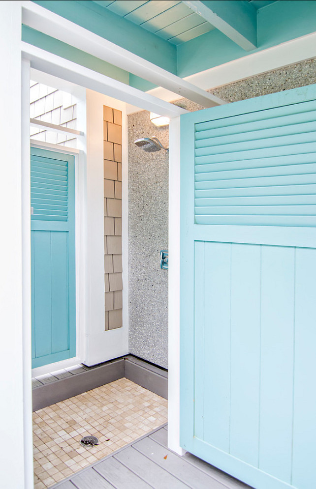 Outdoor Shower. Beach House Outdoor Shower. #OutdoorShower